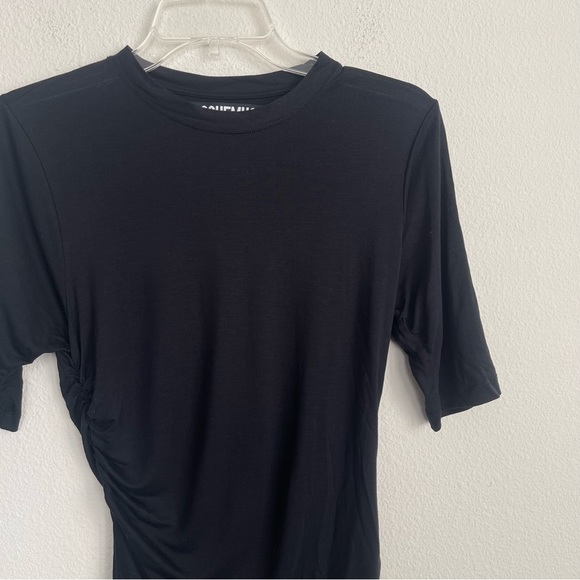 JACQUEMUS Stretch Short Sleeve Blouse Lyocell Shirt - Picture 2 of 8